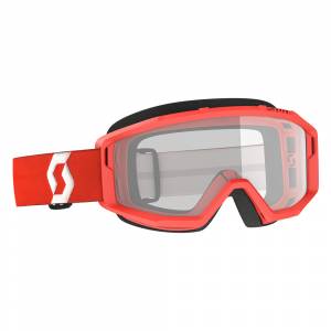 Scott Primal Red Clear Lens Motocross Goggles