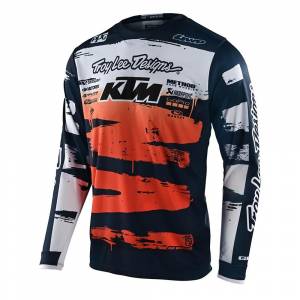 Troy Lee Designs GP Brushed Team Navy Orange Motocross Jersey