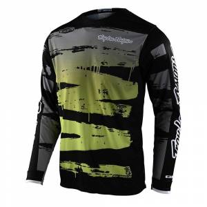 Troy Lee Designs GP Brushed Black Glo Green Motocross Jersey