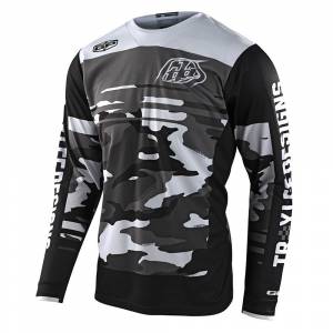 Troy Lee Designs GP Formula Camo Black Grey Motocross Jersey