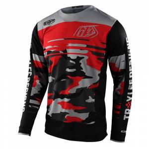 Troy Lee Designs GP Formula Camo Black Rocket Red Motocross Jersey
