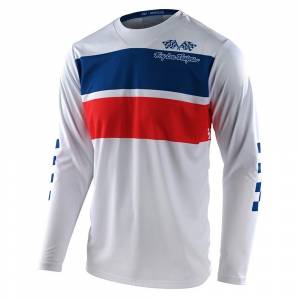 Troy Lee Designs GP Racing Stripe White Motocross Jersey