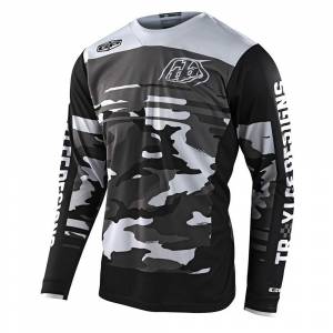 Troy Lee Designs Kids GP Formula Camo Black Grey Motocross Jersey