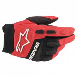 Alpinestars Kids Full Bore Bright Red Black Motocross Gloves