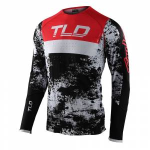 Troy Lee Designs SE Ultra Grime Black Rocket Red Motocross Jersey