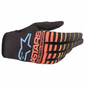 Alpinestars Radar Black Yellow Fluo Coral Motocross Gloves