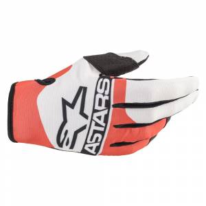 Alpinestars Radar Off White Red Fluo Blue Motocross Gloves