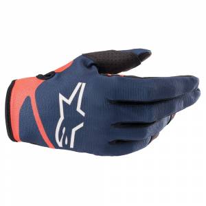 Alpinestars Radar Dark Blue Red Fluo Motocross Gloves