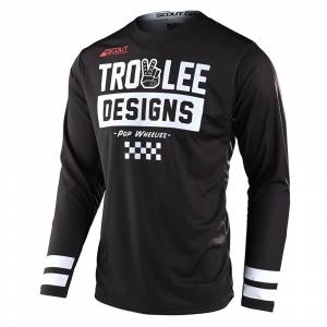 Troy Lee Designs Scout GP Peace and Wheelies Black Motocross Jersey