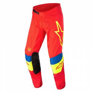 Alpinestars Techstar Quadro Bright Red Yellow Fluo Blue Motocross Pants
