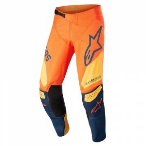 Alpinestars Kids Racer Factory Orange Dark Blue Warm Yellow Motocross Pants