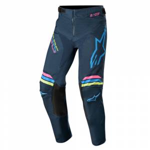 Alpinestars Kids Racer Braap Navy Aqua Pink Fluo Motocross Pants