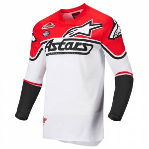 Alpinestars Racer Flagship White Red Fluo Black Motocross Jersey