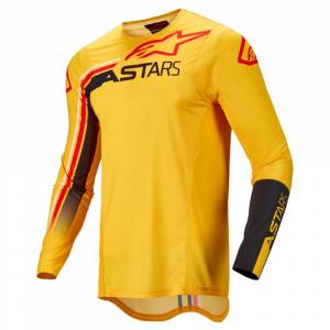 Alpinestars Supertech Blaze Warm Yellow Black Red Fluo Motocross Jersey