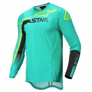 Alpinestars Supertech Blaze Pastel Green Black Yellow Motocross Jersey