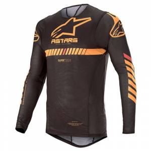 Alpinestars Supertech Black Orange Red Fluo Motocross Jersey