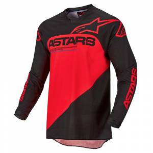 Alpinestars Racer Supermatic Black Bright Red Motocross Jersey