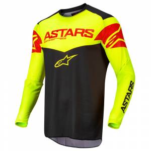 Alpinestars Fluid Tripple Black Yellow Fluo Red Fluo Motocross Jersey