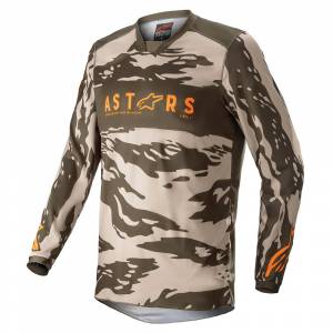 Alpinestars Kids Racer Tactical Military Sand Camo Tangerine Motocross Jersey