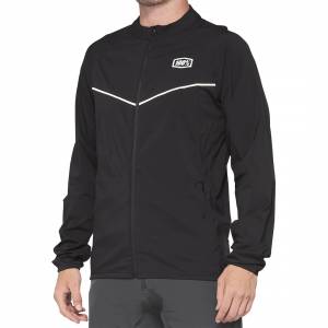 100% Corridor Black Stretch Windbreaker