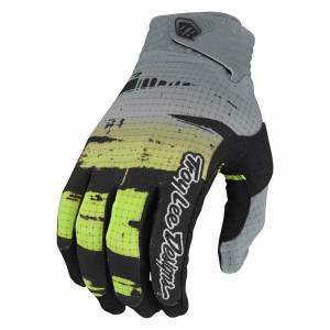 Troy Lee Designs Air Brushed Black Glo Green Motocross Gloves