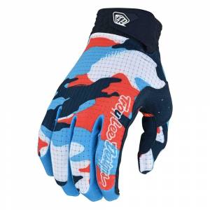 Troy Lee Designs Air Formula Camo Navy Orange Motocross Gloves