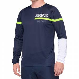 100% R-Core Dark Blue Yellow Motocross Jersey