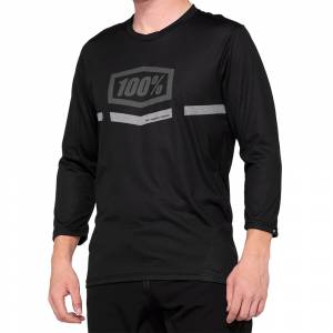 100% Airmatic Black Three Quarter Sleeve Motocross Jersey