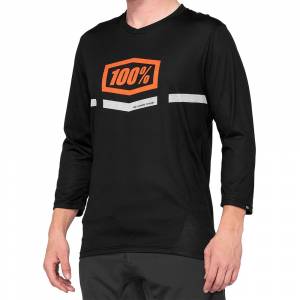 100% Airmatic Black Orange Three Quarter Sleeve Motocross Jersey