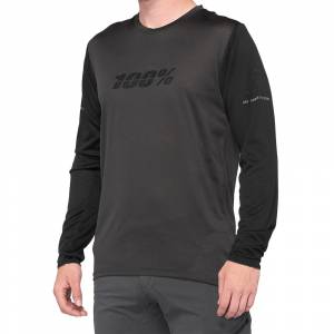 100% Ridecamp Black Charcoal Long Sleeve Motocross Jersey