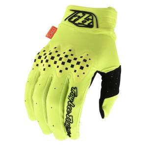 Troy Lee Designs Gambit Solid Fluo Yellow Motocross Gloves