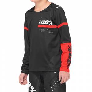 100% Kids R-Core Black Red Motocross Jersey