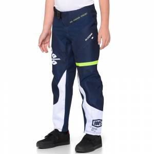 100% Kids R-Core Dark Blue Yellow Motocross Pants