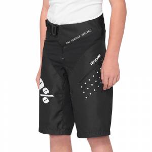 100% Kids R-Core Black Motocross Shorts