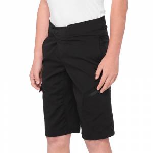 100% Kids Ridecamp Black Motocross Shorts