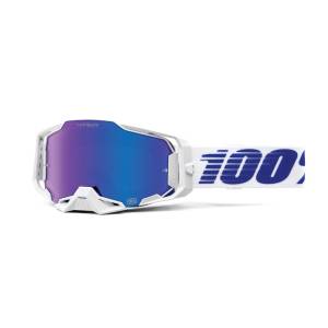 100% Armega Goggle Izi With HiPER Mirror Blue Lens with noseguard