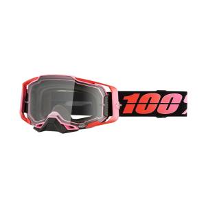 100% Armega Goggles Guerlin Clear Lens with  Removable nose-guard protection.
