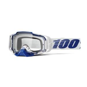 100% Armega Blue Clear Lens Goggles