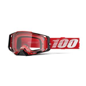 100% Armega Red Clear Lens Goggles