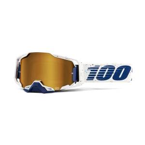 100% Armega Goggles Solis / True Gold Mirror Lens with Removable nose-guard Protection 