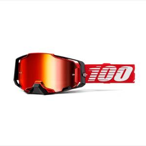 100% Armega Red Red Mirror Lens Goggles