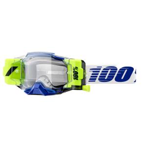 100% Armega Forecast Blue Clear Lens Goggles