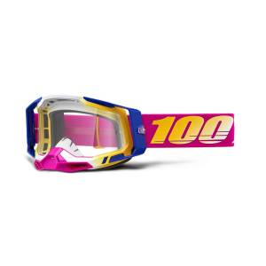 100% Racecraft2 Mission Clear Lens Goggles with noseguard