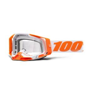 100% Racecraft2 Orange Clear Lens Goggles with Noseguard
