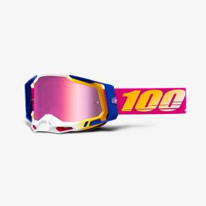 100% Racecraft 2 Mission Pink Mirror Lens Goggles