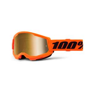Strata2 Neon Orange Gold Mirror Lens Goggles