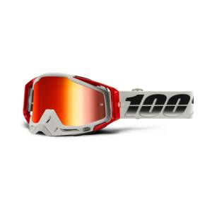 100% Racecraft Suez Red Mirror Lens Motocross Goggles