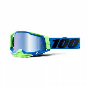 100% Racecraft 2 Fremont Blue Mirror Lens Motocross Goggles