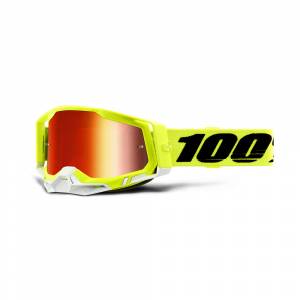 100% Racecraft 2 Yellow Red Mirror Lens Motocross Goggles