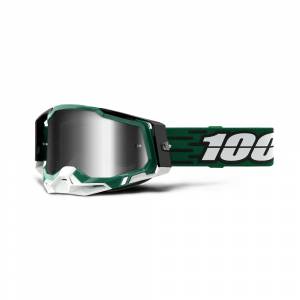 100% Racecraft 2 Milori Silver Mirror Lens Motocross Goggles